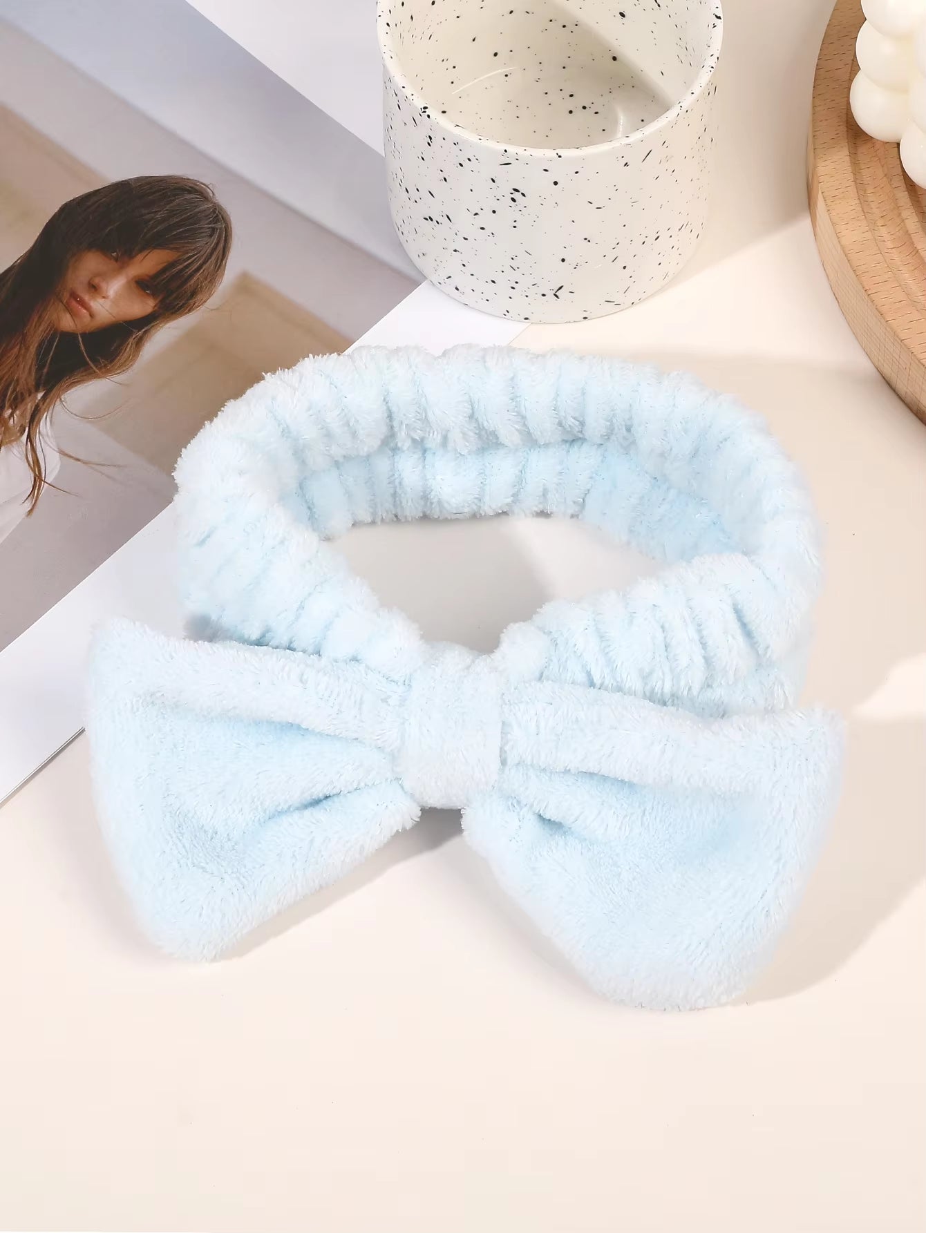 Girls Makeup Headband Bow Tie Hair Band