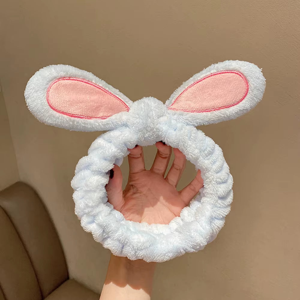  Face Wash Makeup Rabbit Ear Headband for Face