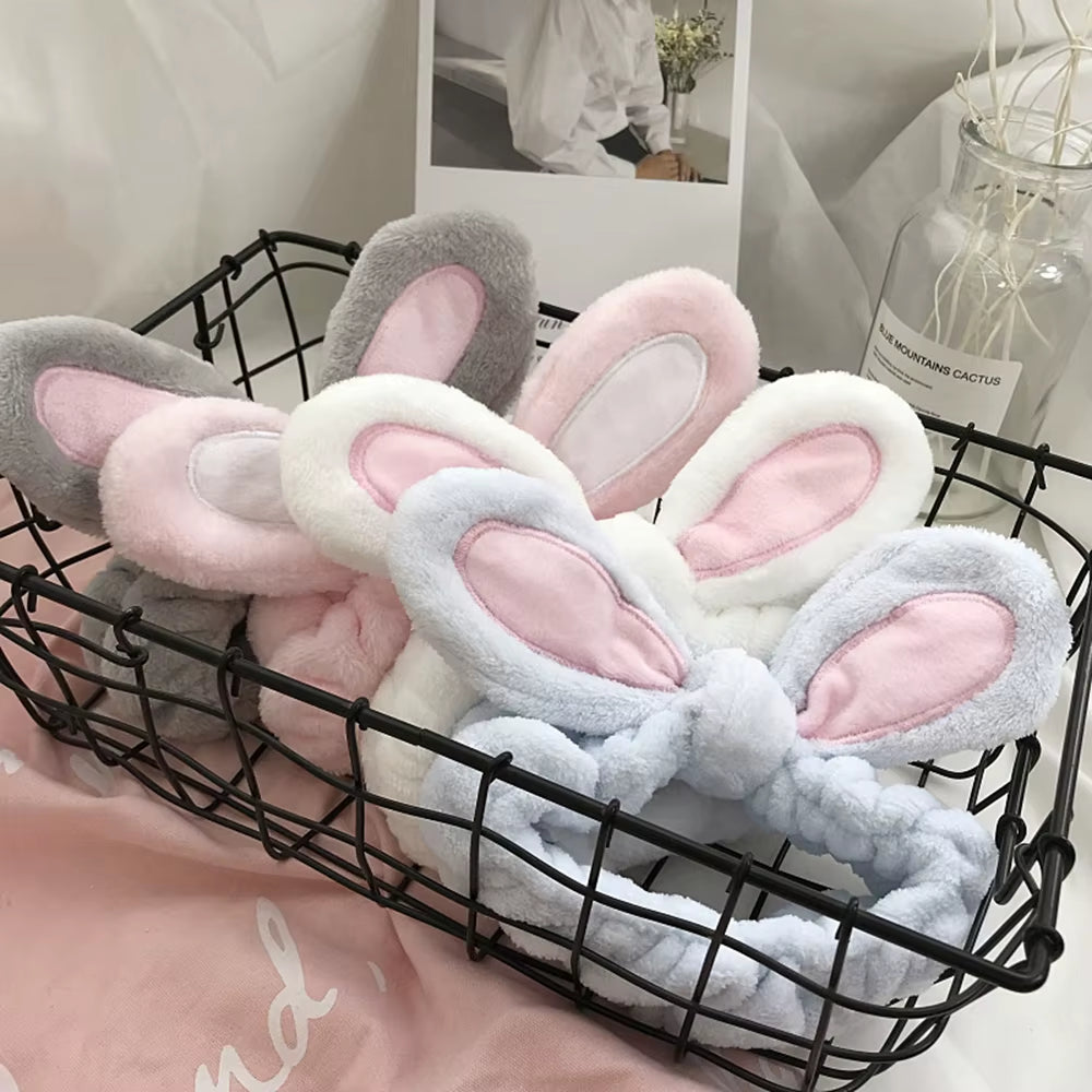  Face Wash Makeup Rabbit Ear Headband for Face