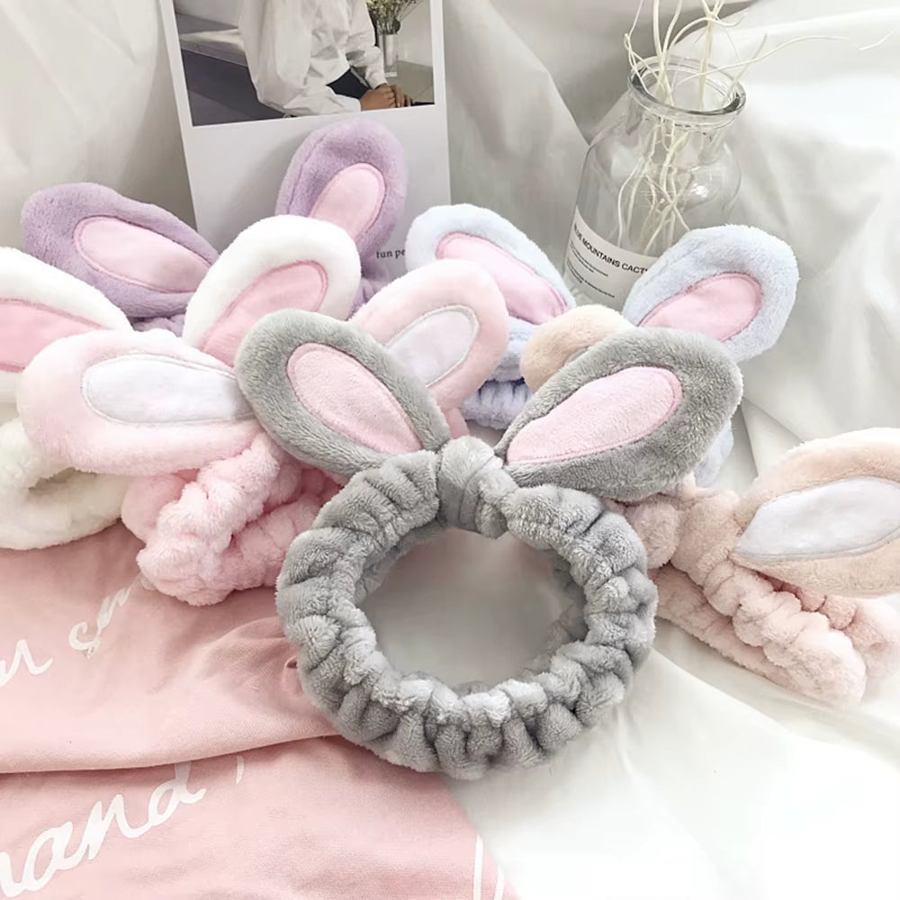  Face Wash Makeup Rabbit Ear Headband for Face