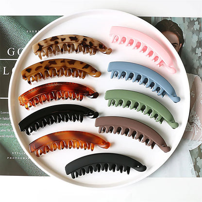 Frosted Hair Clips Solid Color Banana Clip Women'S Hair Accessories Fashion 