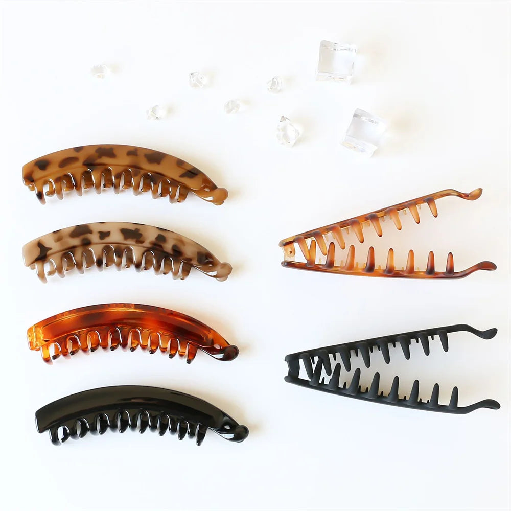 Frosted Hair Clips Solid Color Banana Clip Women'S Hair Accessories Fashion 