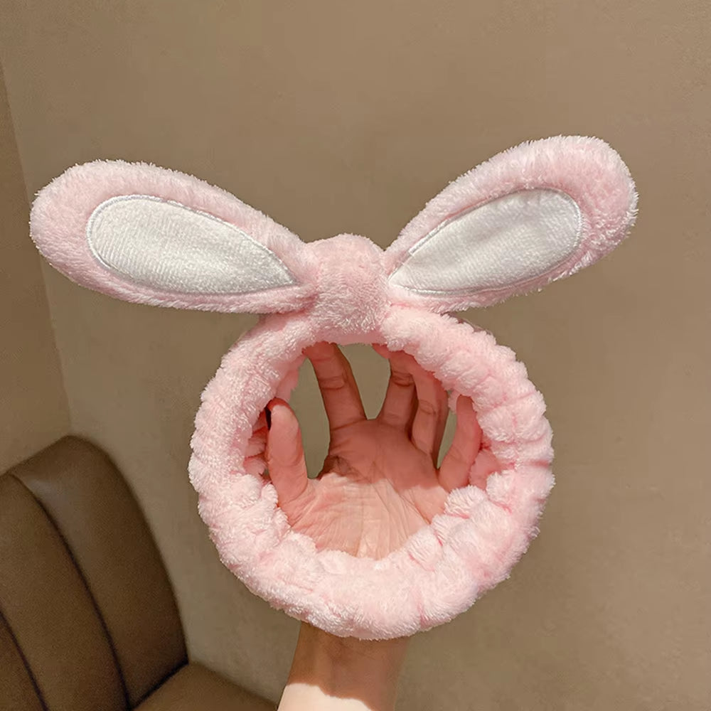  Face Wash Makeup Rabbit Ear Headband for Face