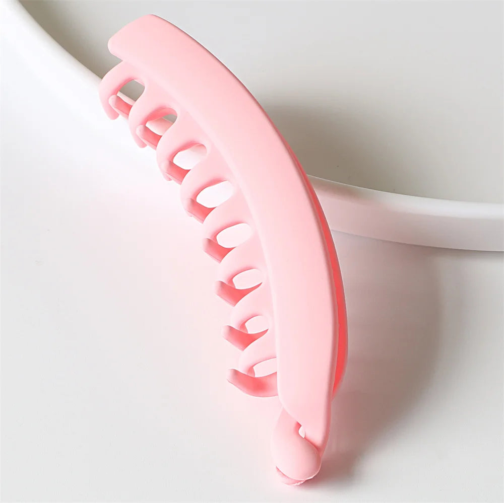 Frosted Hair Clips Solid Color Banana Clip Women'S Hair Accessories Fashion 