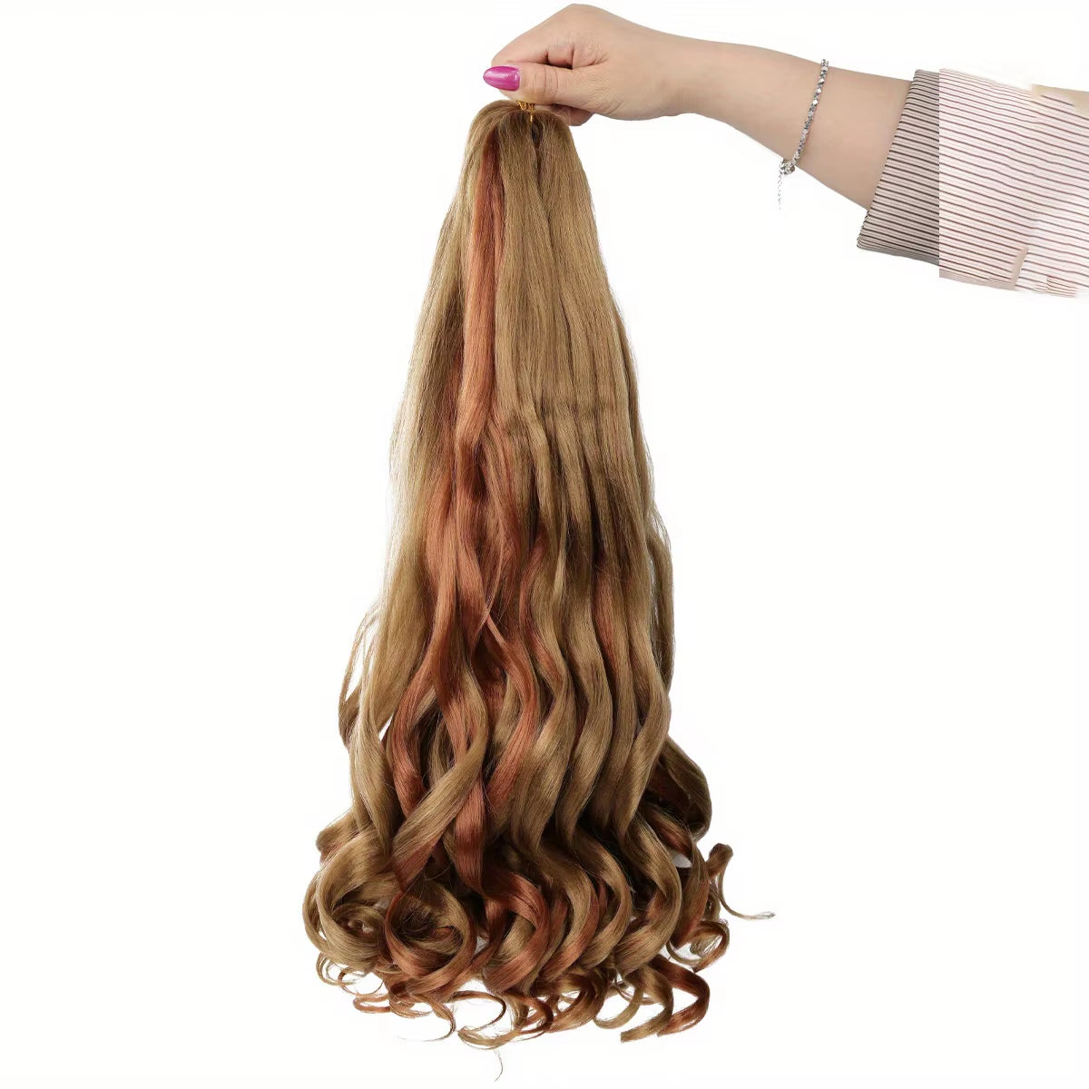 French Curly Braiding Hair Extension, Lightweight Synthetic Wavy Hair Extensions