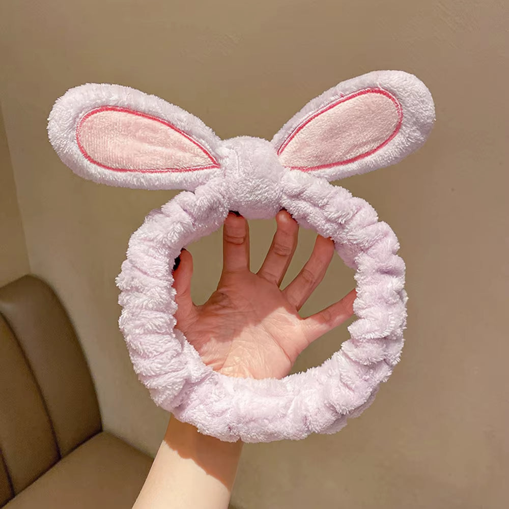  Face Wash Makeup Rabbit Ear Headband for Face